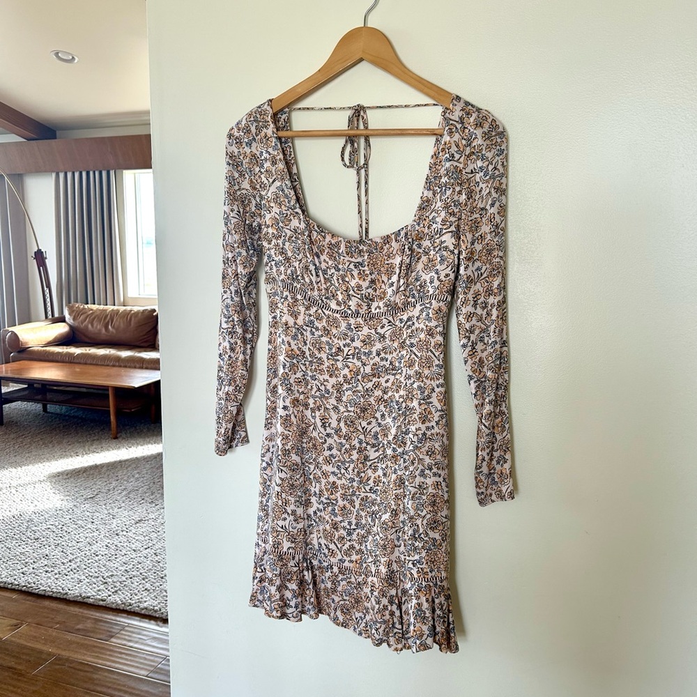 Free People Floral Mini Dress, Size 0
